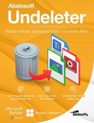 Abelssoft Undeleter 8 - Datenrettung - Smart & Deep Scan - PC Download Version