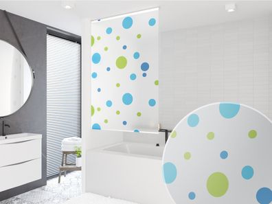 Basic Duschrollo 160x240 cm Modell Sylt weiss grün blau Duschvorhang!
