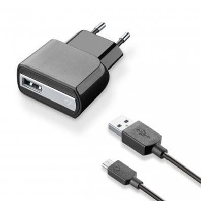 Cellularline Micro USB Ladegerät universal Kabel 5W Ladeset Ladeadapter 1m Kabel