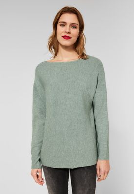 Street One - Pullover mit Dolmanärmeln in Jade Green Melange