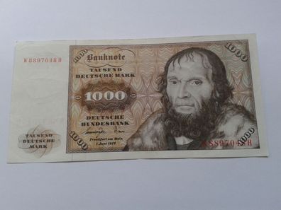 Original 1000 Mark 1977 Banknote 1000 D-Mark Deutsche Bundesbank 1000 DM - sehr Gut