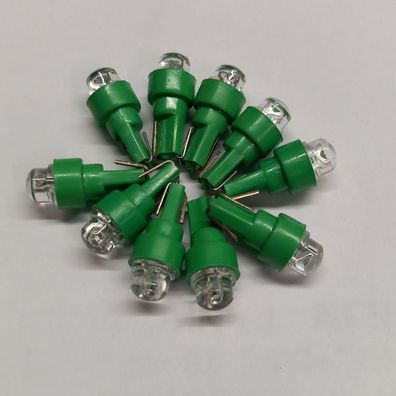 10 Stück LED grün T5 12V Tachobeleuchtung Instrumentenbeleuchtung Lampe 1,2W