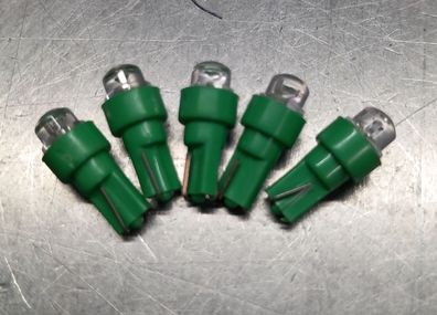 5 Stück LED grün T5 12V Tachobeleuchtung Instrumentenbeleuchtung Lampe 1,2W