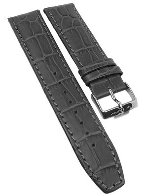 Jacques Lemans La Passion Uhrenarmband Leder grau Krokooptik LP-111B