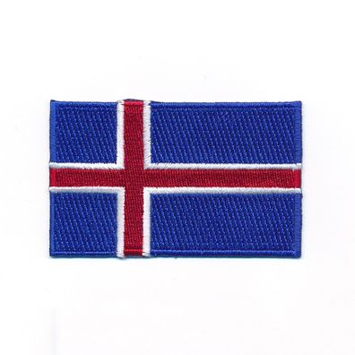 30 x 20 mm Island Iceland Reykjavík Europa Flagge Aufnäher Aufbügler 0965 Mini