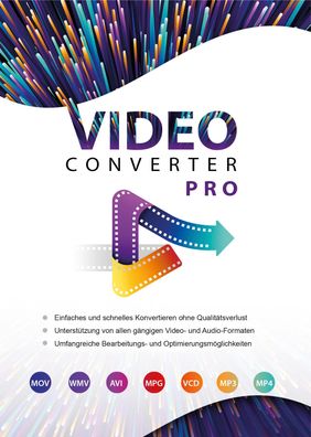 Video Converter Pro - h265, ts, vob, mov - Lizenz für 3 PCs - PC Download Version