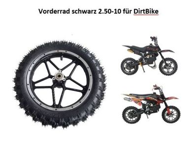 Vorderrad 2.50-10 Felge Reifen Schlauch Dirtbike Dirt Bike Crossreifen