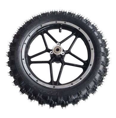 Vorderrad 2.50-10 Felge Reifen Schlauch Dirt Bike Motocross Crossreifen schwarz
