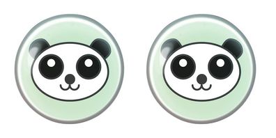 STUDEX | Erstohrstecker Panda Motiv grün Chirurgenstahl 100 % Steril