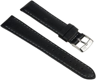 Morellato Delta Ersatzband Uhrenarmband Leder Band schwarz 16mm