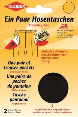 Quick-Ein-Paar-Hosentaschen 2x 18,5x16cm Kleiber