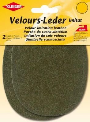 Velours-Bügelflecken oval 2x 13x10cm Kleiber