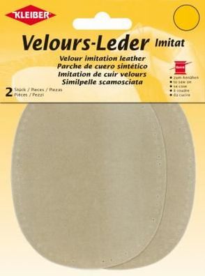 Velours-Leder-Imitat klein 2x 13x10cm Kleiber