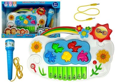 Spielzeugklavier - Kinderklavier mit Mikrofon Regenbogen