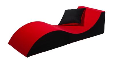 Relaxsofa faltbar Rot & Schwarz