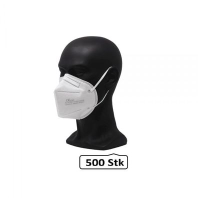 FFP2 Mundschutzmaske zertifiziert, 500 Stk. Atemschutzmaske, Mund- & Nasenmaske, Einw