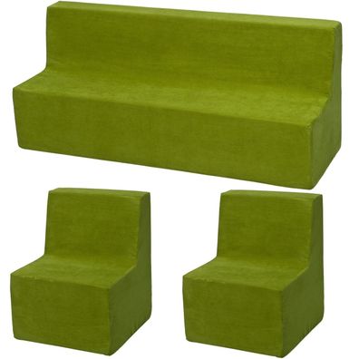 Schaumstoff-Möbelset Kleinkind umfangreich grün