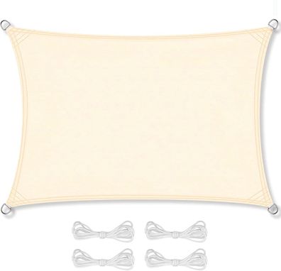 Schattentuch rechteckig - Sonnentuch - 3x2 m - beige