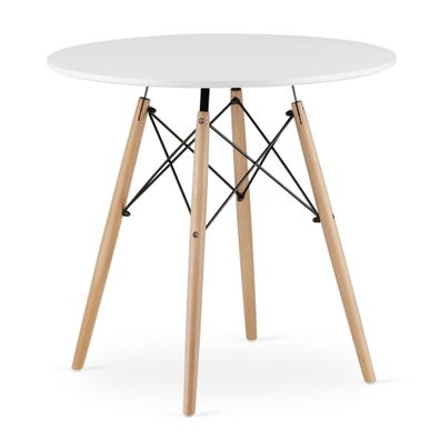 TODI Runder Tisch 80cm - weiß