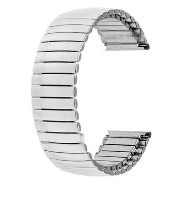 Stretch Uhrenarmband Edelstahl Metall Zugband Flexband Silber 12 14 16 18 20 mm
