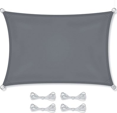 Schattentuch rechteckig - Sonnentuch - 3x2 m - grau