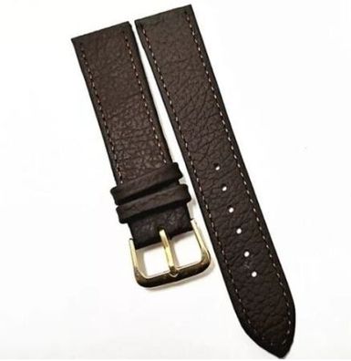 Uhrenarmband Leder genarbt Stahl Schließe Armband Band 12 14 16 18 20 22 24 mm
