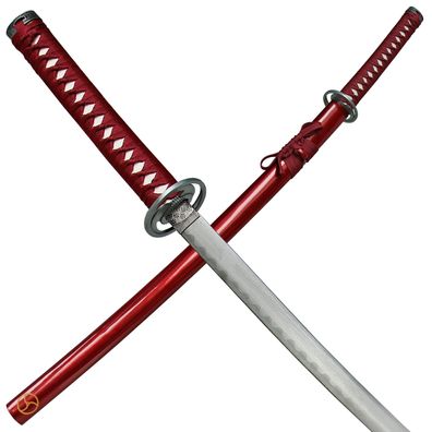 Haller Samurai Schwert rot mit Holzscheide