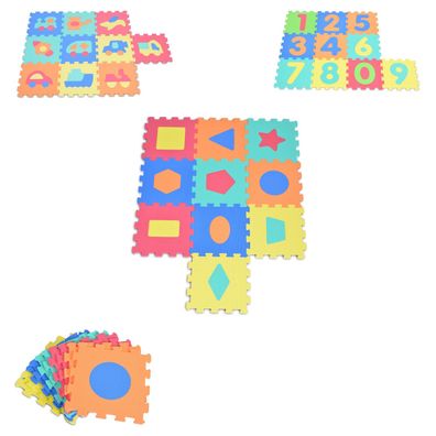 Moni Puzzle Spielmatte 10 teilig Puzzleteppich Teilegröße 32 x 32 cm EVA-Schaum