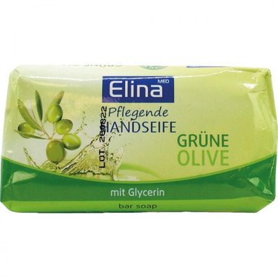 Elina med pflegende Handseife grüne Olive mit Glyzerin 100 gr