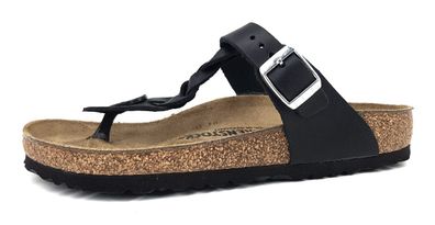 Birkenstock Gizeh Braded Damenschuhe Hausschuhe Zehensteg Schwarz Freizeit