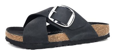 Birkenstock siena big buckle Damenschuhe Hausschuhe Pantolette Schwarz Freizeit