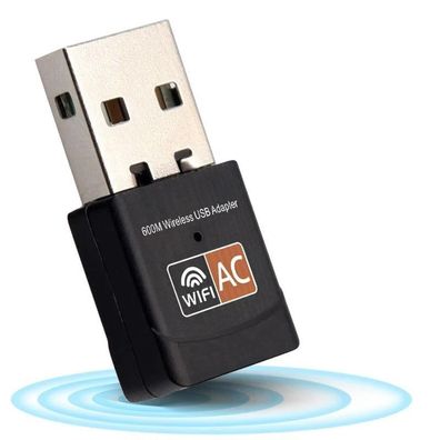 Drahtloser 5 GHz, 600 Mbit/ s USB-WLAN-Empfängeradapter