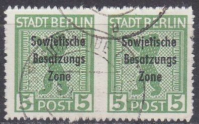 Germany Alliiert SBZ [Allgemein] MiNr 0200 B ( O/ used ) [02] Paar