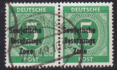 Germany Alliiert SBZ [Allgemein] MiNr 0207 ( O/ used ) [01] Paar