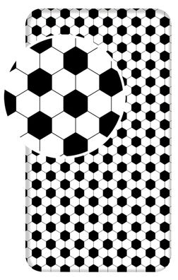 Kinder Bettlaken Sport Spannbetttuch Fußball Bälle Schwarz weiß Spannbettlaken 9