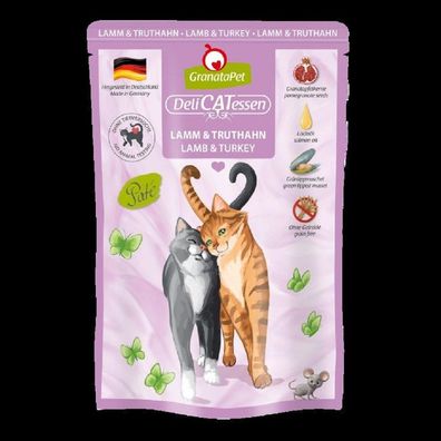 GranataPet ¦ DeliCatessen - Lamm & Truthahn - 6 x 85g ¦ nasses Katzenfutter im ...