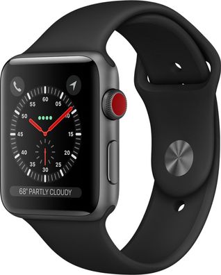 Apple Watch Series 3 GPS + LTE 38mm Aluminium Space Gray Sportband Black Neuware