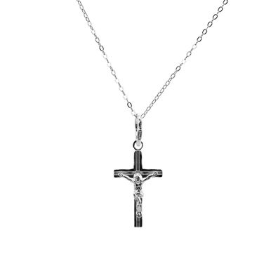 Kabelkette Kette Halskette Anhänger Kreuz 925 Sterling Silber Damen Herren