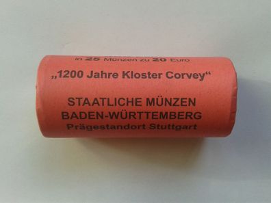 Orig. Sichtrolle 25x20 euro 2022 Deutschland Kloster Corvey (F) 925er Sterlingsilber