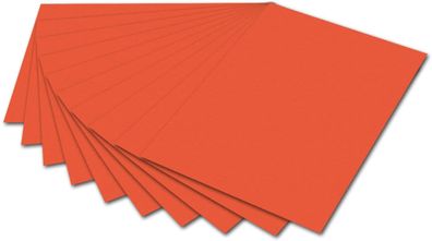 folia 6140 - Fotokarton Orange, 50 x 70 cm, 300 g/ qm, 10 Bogen - zum Basteln und ...