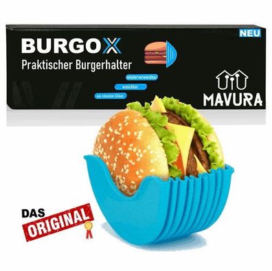 BURGOX Burgerhalter Sandwich Hamburger Bagle Donut Berliner Halter Silikon
