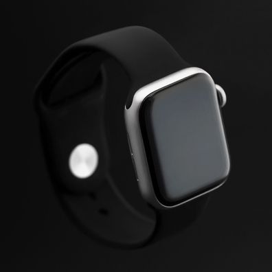 Precorn Silikon Ersatzarmband schwarz Unisex für Apple Watch 8/7/6/5/4/3/2/1/ SE