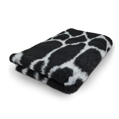 Vet Bed Hundedecke Hundebett Schlafplatz 150 x 100 cm Giraffe schwarz grau