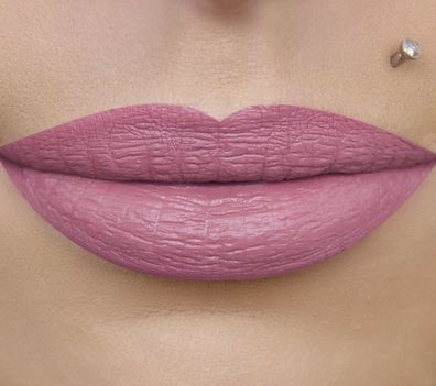 Volldeckender flüssiger matter Lippenstift-Mauve Pink