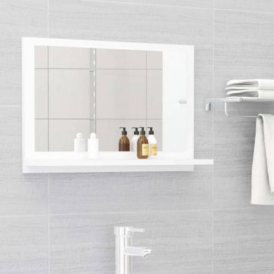 Badspiegel Weiß 60x10,5x37 cm Holzwerkstoff