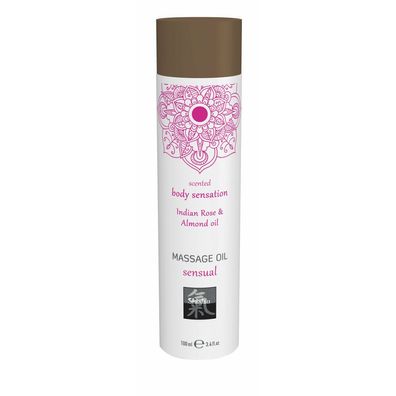 Shiatsu Massage oil sensual Indian Rose & Almond oil 100ml