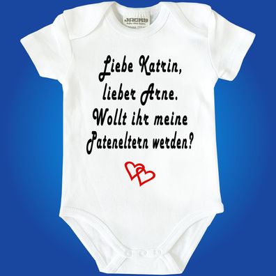 Babybody Baby-Body Patenonkel Patentante Taufe Pateneltern Taufpaten Strampler Zeugen
