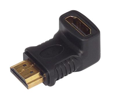 Goobay HDMI-Winkeladapter / Goldkontakte / 4K UHD / Abgang nach unten / 270°