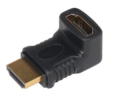 Goobay HDMI-Winkeladapter / Goldkontakte / 4K UHD / Abgang nach oben / 90°