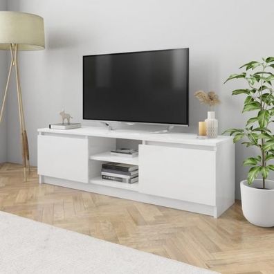 TV-Schrank Hochglanz-Weiß 120×30×35,5 cm Holzwerkstoff